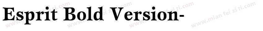 Esprit Bold Version字体转换